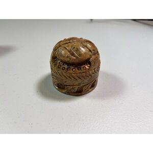 Poppy Trinket Box Hand Carved Soapstone